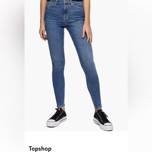 Topshop Jamie Jeans in black or in medium blue color. Buyers choice.
